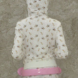PEACH DEER SHRUNK BABY HOODIE *PRE-ORDER*