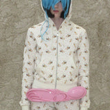 PEACH DEER SHRUNK BABY HOODIE *PRE-ORDER*