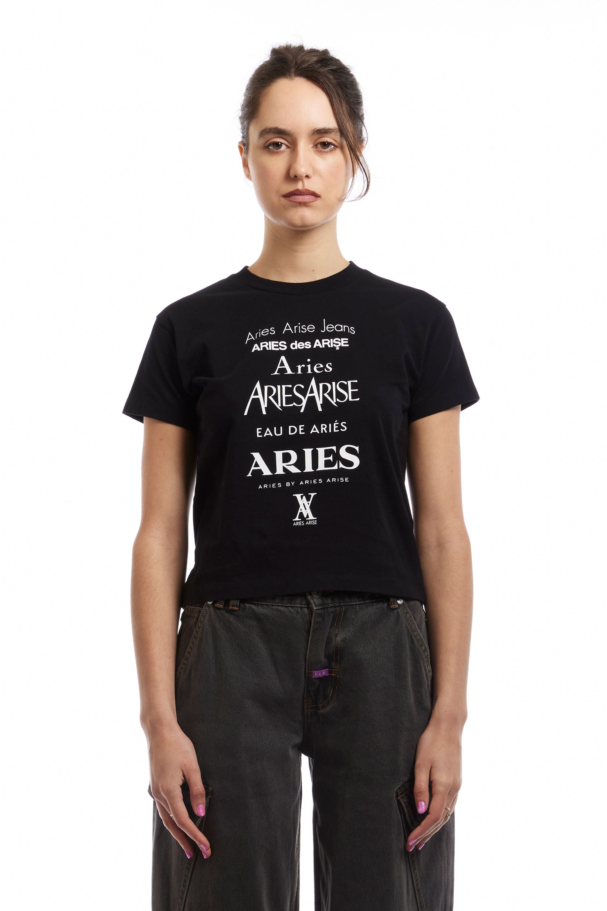 The ARIES - PERFUME BABY SS TEE BLACK  available online with global shipping, and in PAM Stores Melbourne and Sydney.