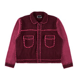 The PG1 KNIT CARIGAN BURGUNDY available online with global shipping, and in PAM Stores Melbourne and Sydney.