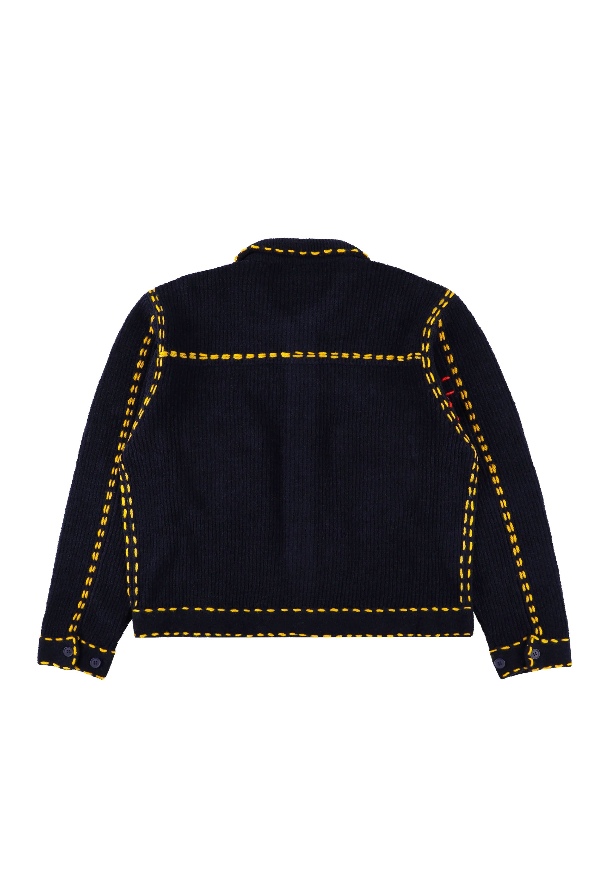 The PG1 KNIT CARIGAN NAVY available online with global shipping, and in PAM Stores Melbourne and Sydney.