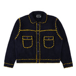 The PG1 KNIT CARIGAN NAVY available online with global shipping, and in PAM Stores Melbourne and Sydney.