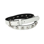 The HALF STUDS BELT WHITE available online with global shipping, and in PAM Stores Melbourne and Sydney.