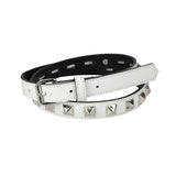 The HALF STUDS BELT WHITE available online with global shipping, and in PAM Stores Melbourne and Sydney.