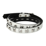 The HALF STUDS BELT WHITE available online with global shipping, and in PAM Stores Melbourne and Sydney.