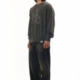 The PIGMENT DYED SWEAT SHIRT LS BLACK available online with global shipping, and in PAM Stores Melbourne and Sydney.