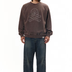 The PIGMENT DYED SWEAT SHIRT LS BROWN available online with global shipping, and in PAM Stores Melbourne and Sydney.