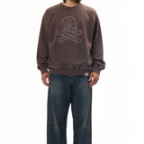 The PIGMENT DYED SWEAT SHIRT LS BROWN available online with global shipping, and in PAM Stores Melbourne and Sydney.