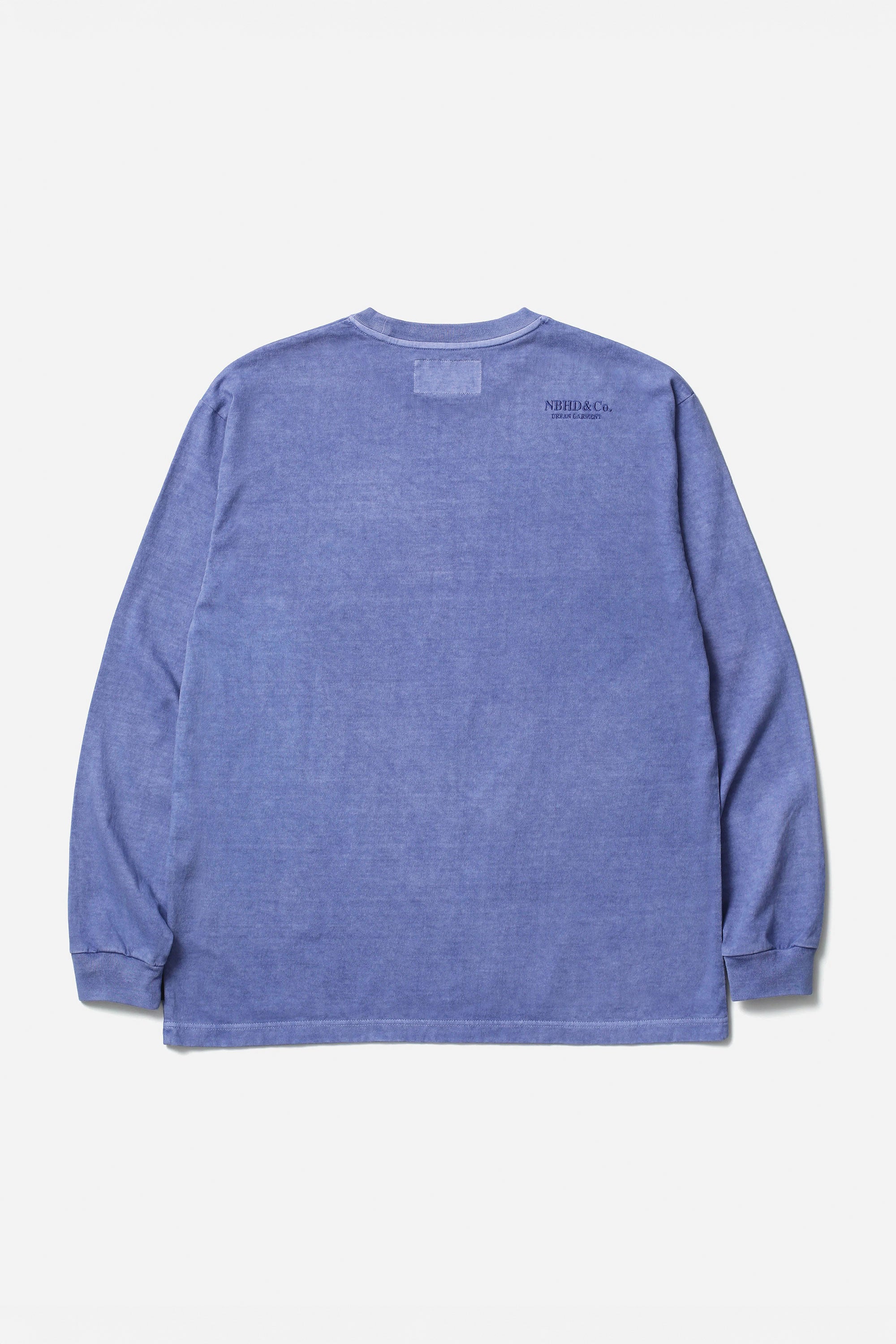 The SS26 NH PIGMENT DYED CREWNECK LS BLUE available online with global shipping, and in PAM Stores Melbourne and Sydney.