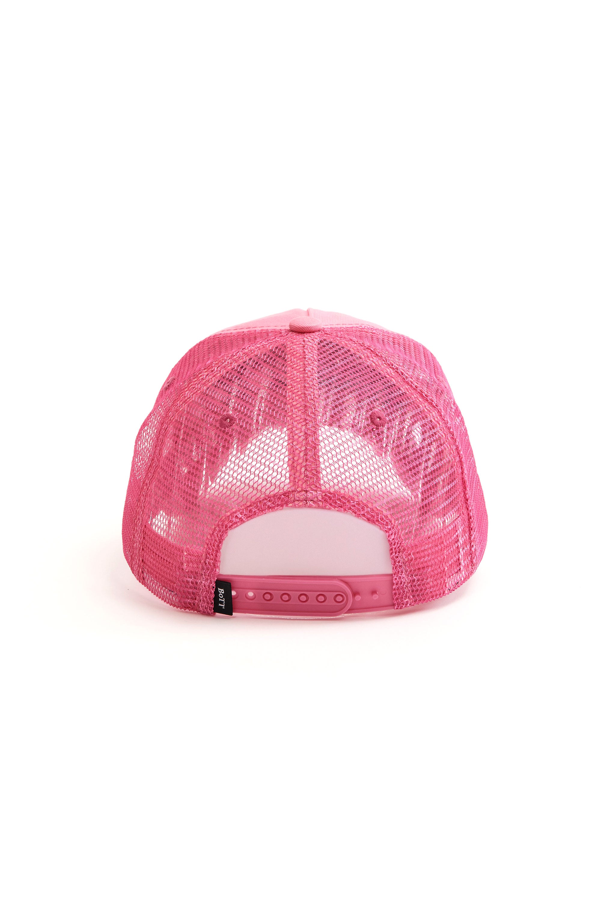 The BANG! Logo Mesh-back 5-Panel Cap Pink available online with global shipping, and in PAM Stores Melbourne and Sydney.