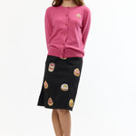 The QUEREMOS PASTELES TARTLETTE PINK CARDIGAN available online with global shipping, and in PAM Stores Melbourne and Sydney.