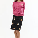 The QUEREMOS PASTELES TARTLETTE PINK CARDIGAN available online with global shipping, and in PAM Stores Melbourne and Sydney.