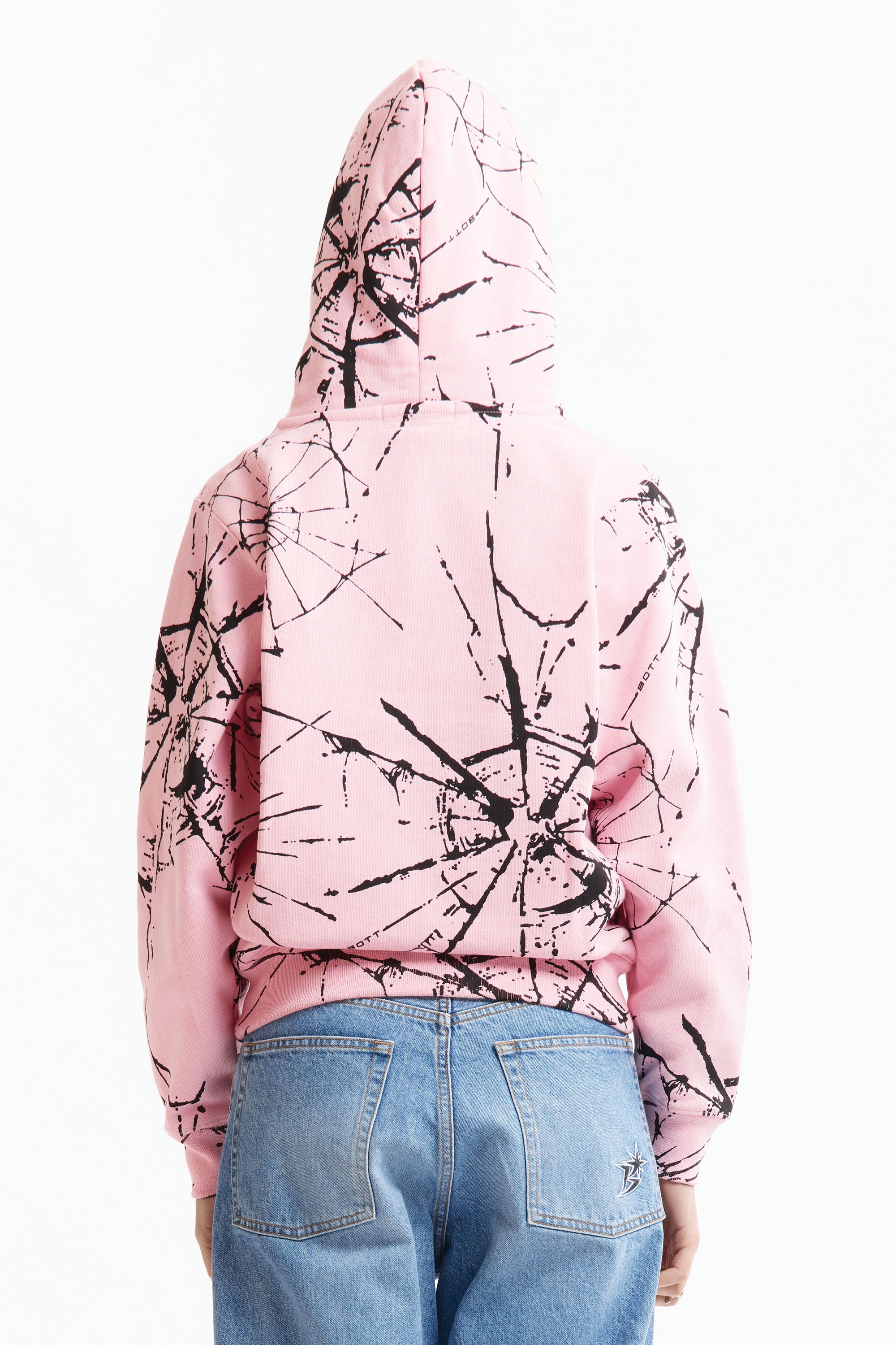 The Shattered Zip Hoodie Pink available online with global shipping, and in PAM Stores Melbourne and Sydney.