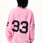 The Cotton Football Shirt Pink available online with global shipping, and in PAM Stores Melbourne and Sydney.