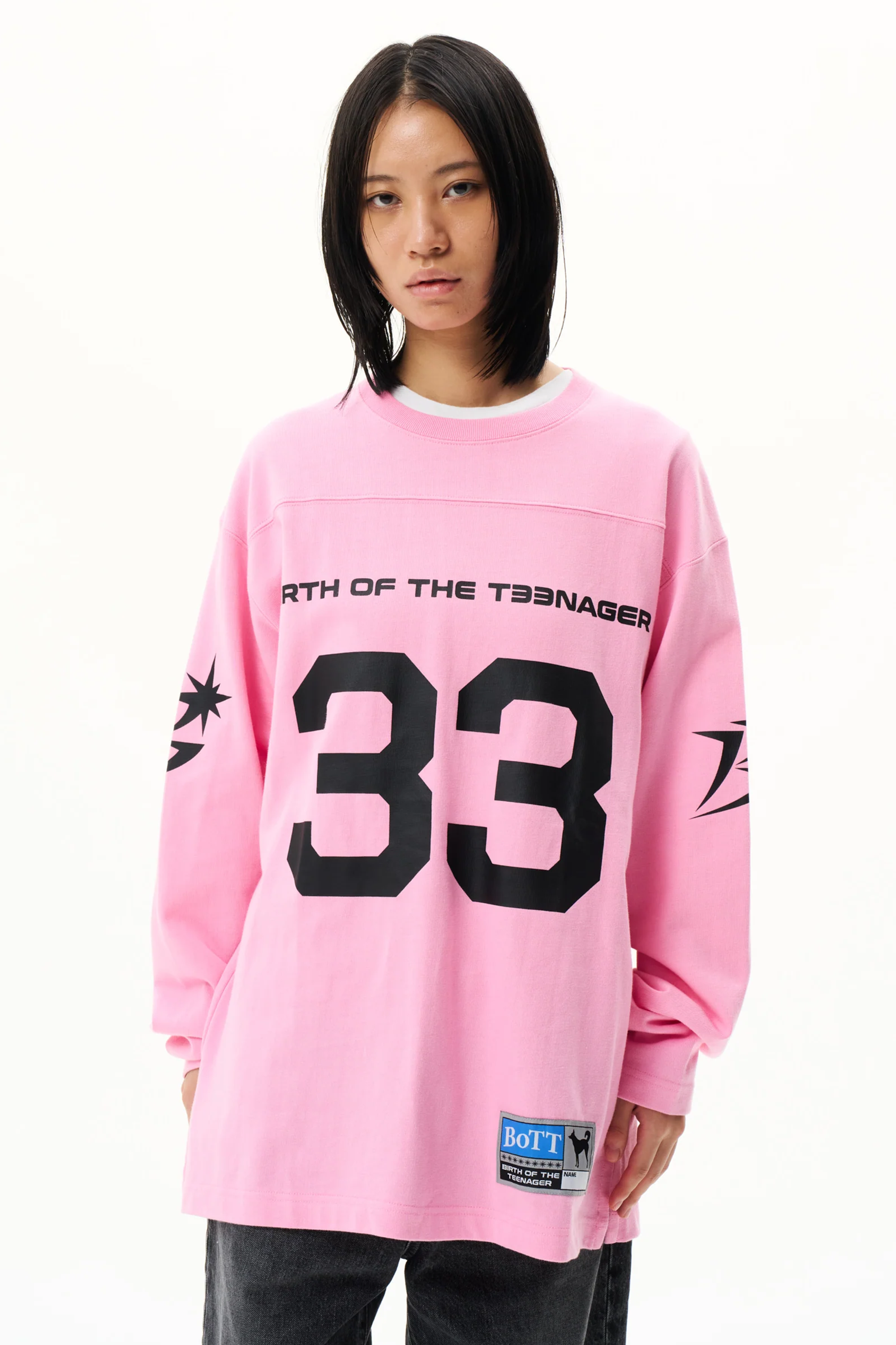 The Cotton Football Shirt Pink available online with global shipping, and in PAM Stores Melbourne and Sydney.