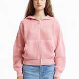 The Knit Zip Hoodie Pink available online with global shipping, and in PAM Stores Melbourne and Sydney.