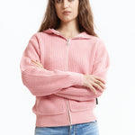 The Knit Zip Hoodie Pink available online with global shipping, and in PAM Stores Melbourne and Sydney.