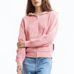 The Knit Zip Hoodie Pink available online with global shipping, and in PAM Stores Melbourne and Sydney.