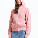 The Knit Zip Hoodie Pink available online with global shipping, and in PAM Stores Melbourne and Sydney.