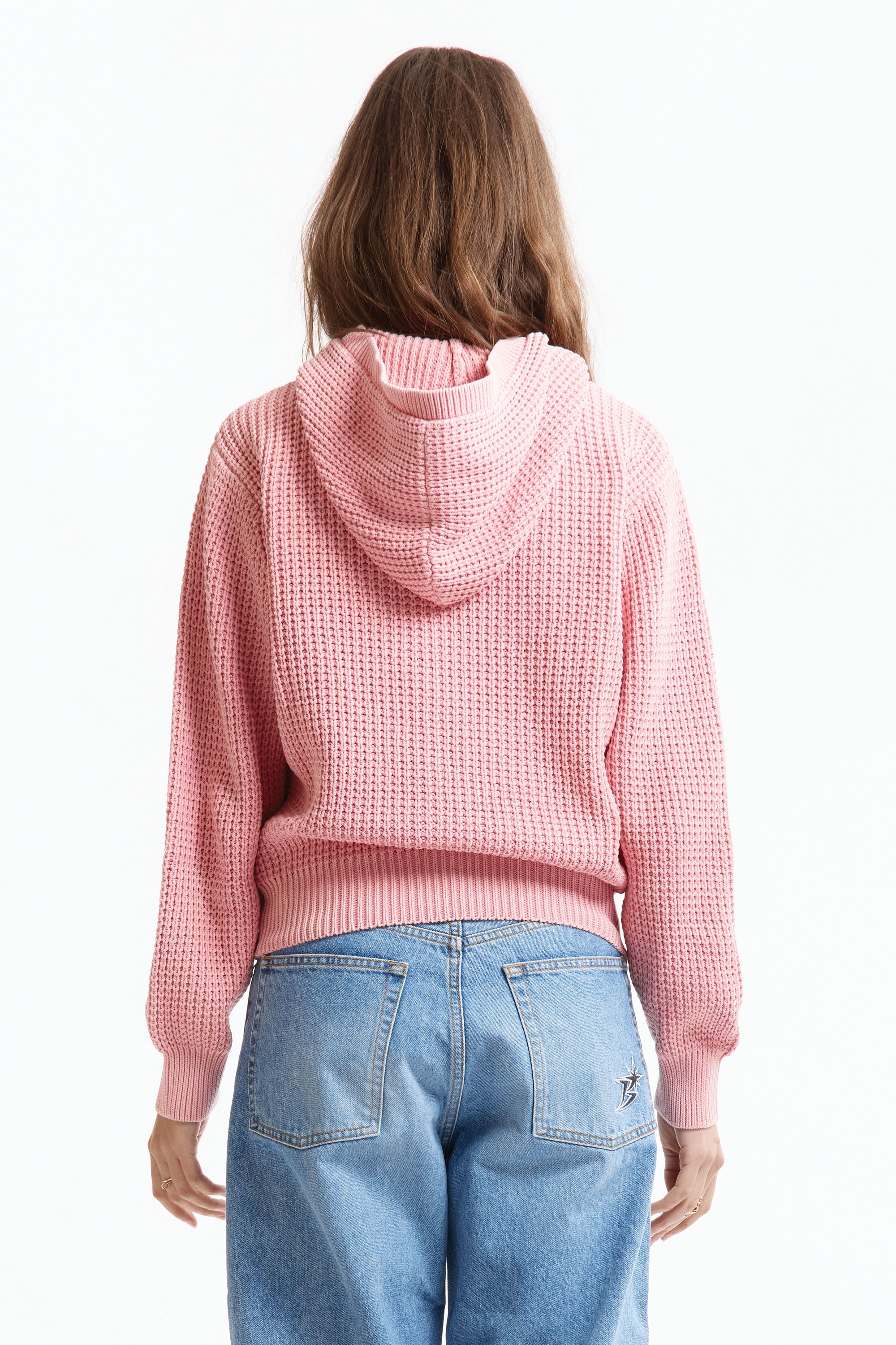 The Knit Zip Hoodie Pink available online with global shipping, and in PAM Stores Melbourne and Sydney.