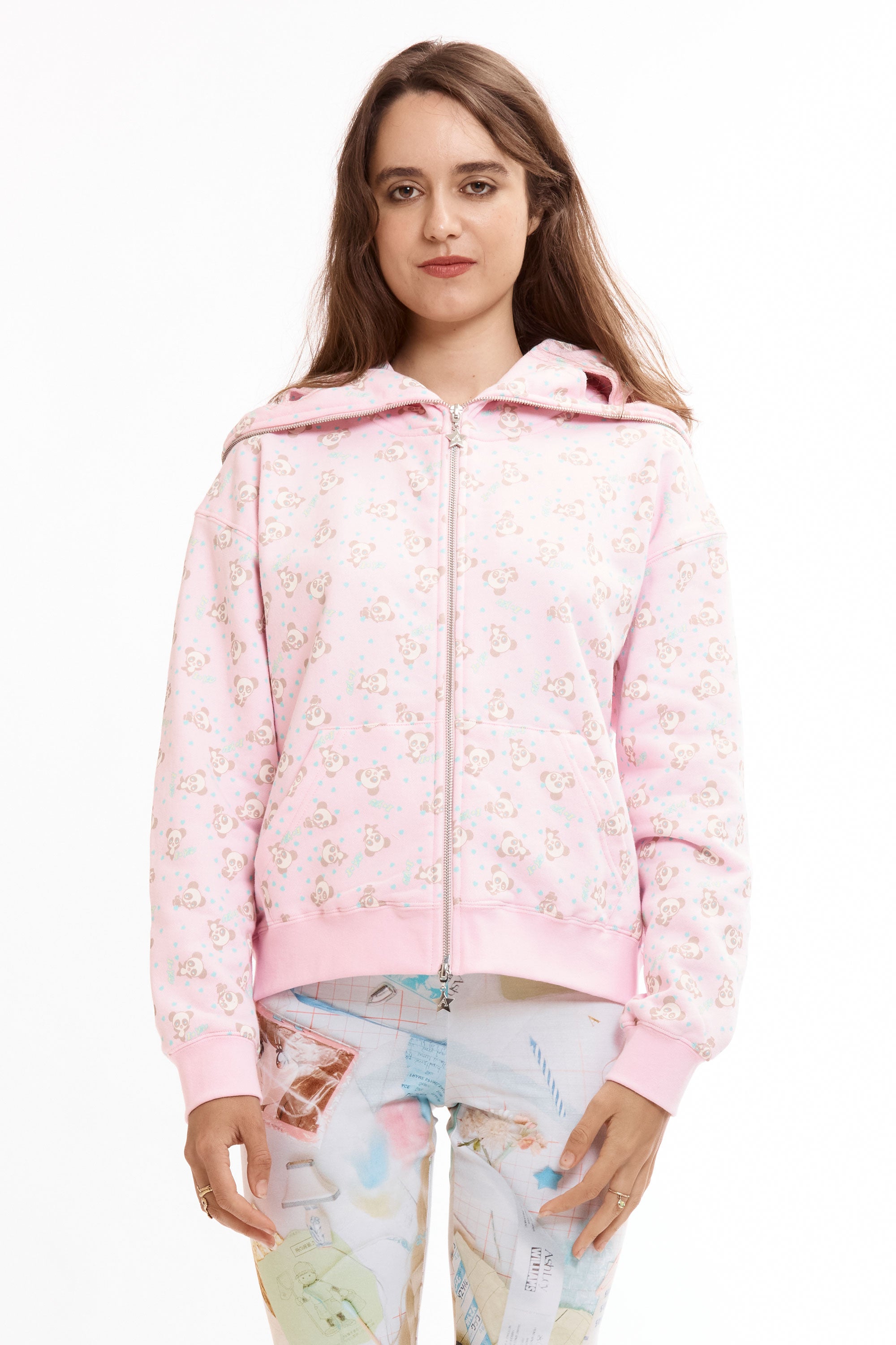 ジャケット・アウター Ashley Williams Ashley Williams Red and Pink Shearling Alice Jacket Ashley Williams