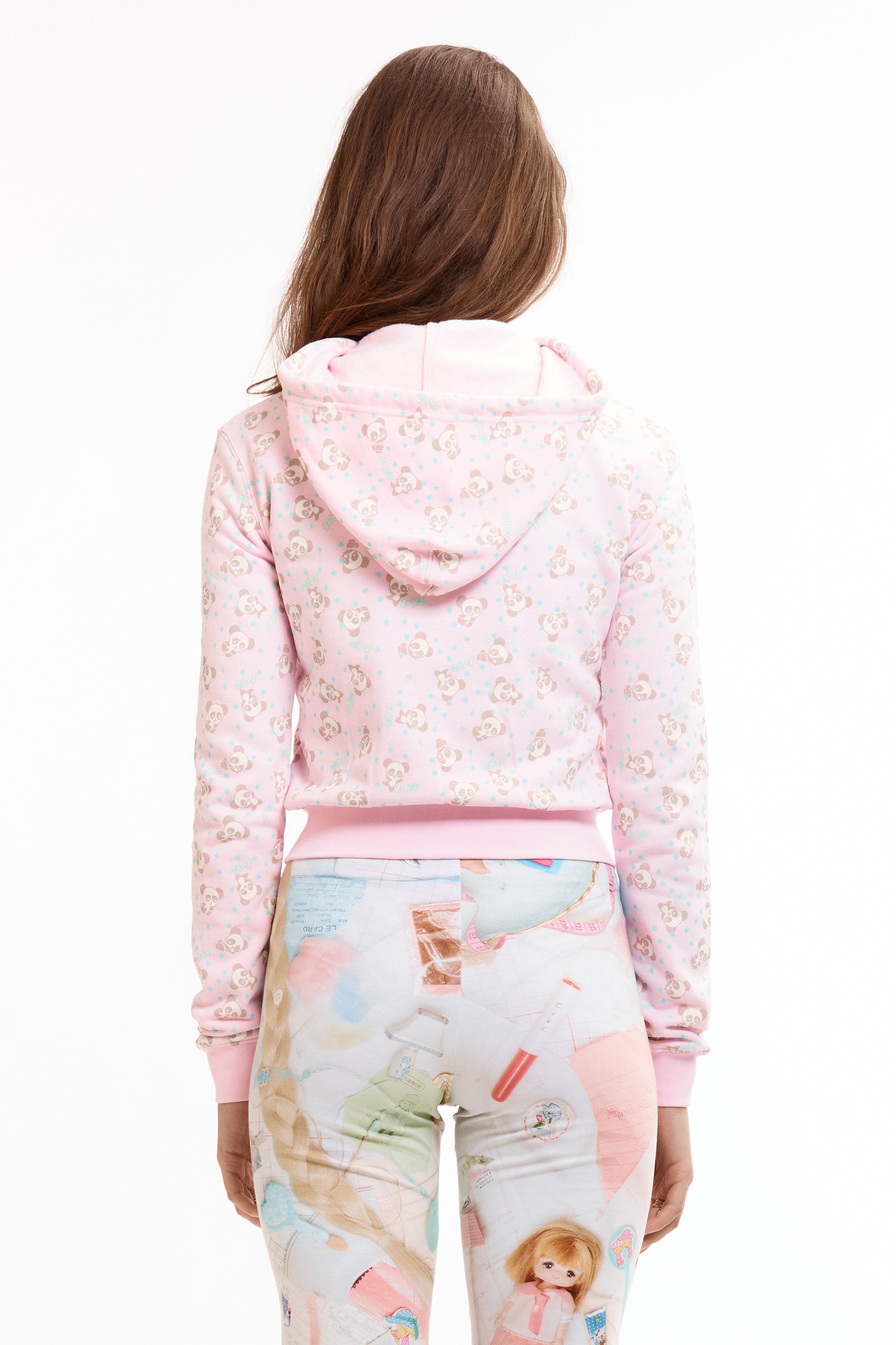 The PINK PANDA SHRUNK HOODIE available online with global shipping, and in PAM Stores Melbourne and Sydney.