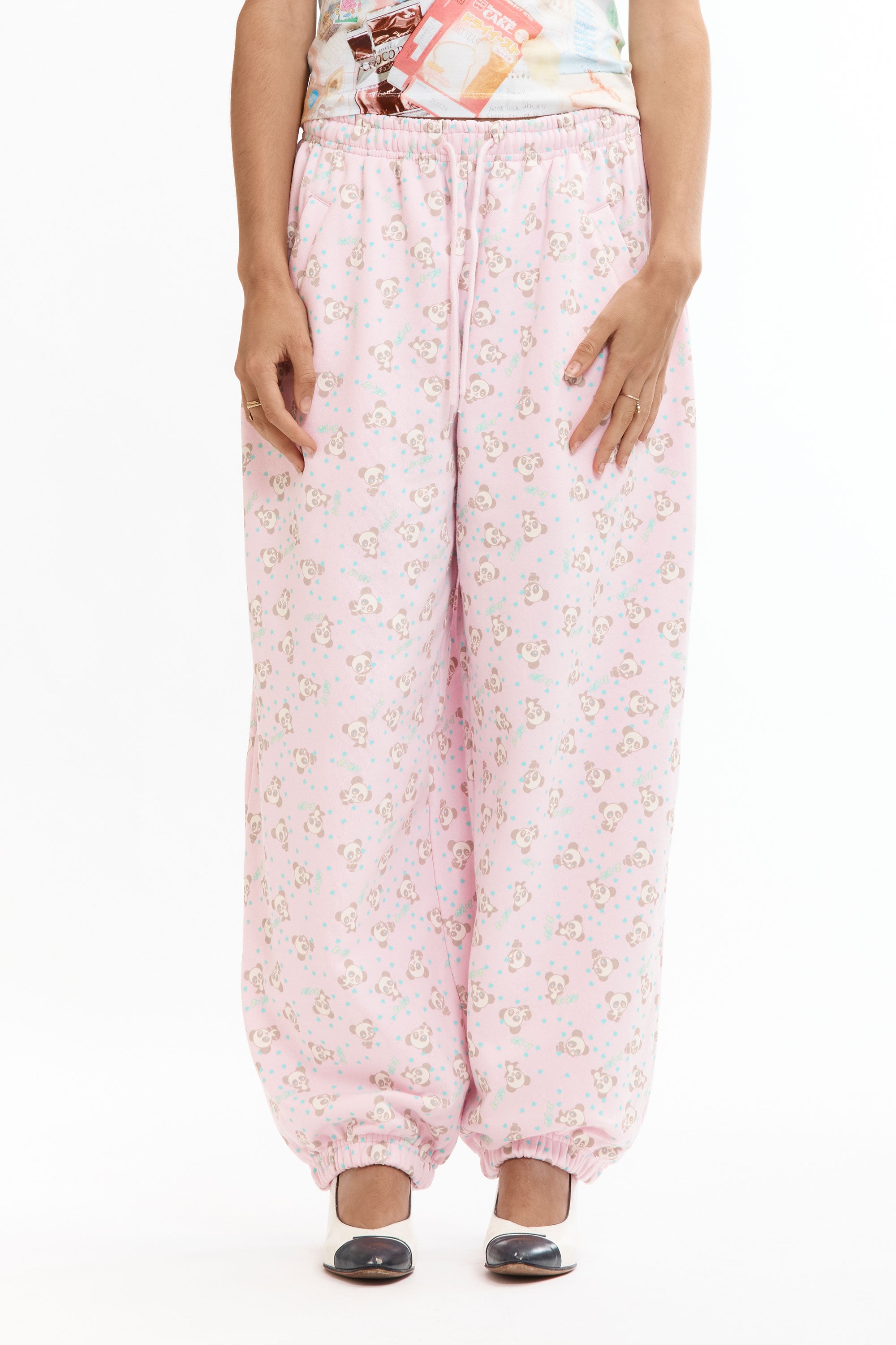 The PINK PANDA JOGGERS available online with global shipping, and in PAM Stores Melbourne and Sydney.