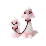 The PINK POODLES WAX CANDLE available online with global shipping, and in PAM Stores Melbourne and Sydney.