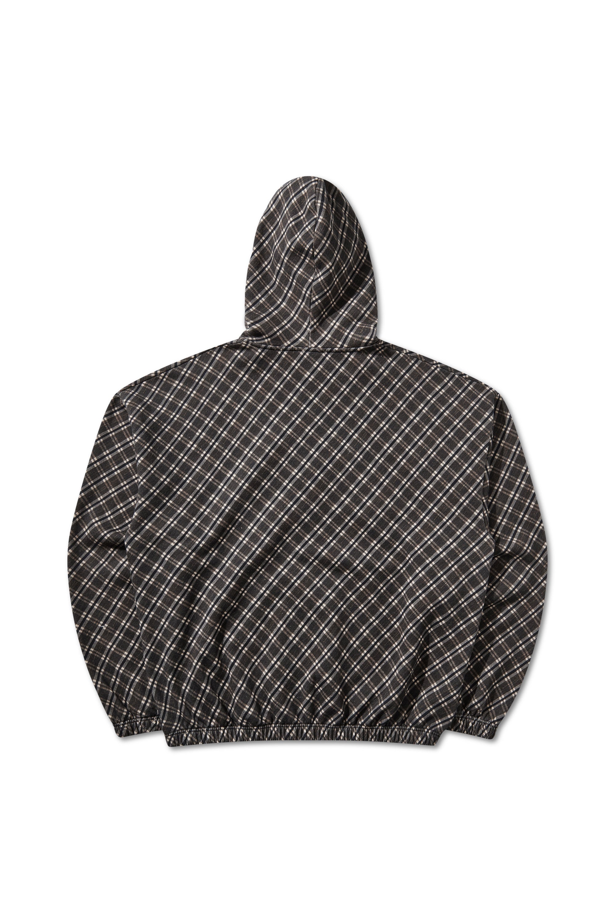 The PLAID MASKED HOODIE BROWN available online with global shipping, and in PAM Stores Melbourne and Sydney.