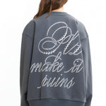 The STUD CREWNECK available online with global shipping, and in PAM Stores Melbourne and Sydney.