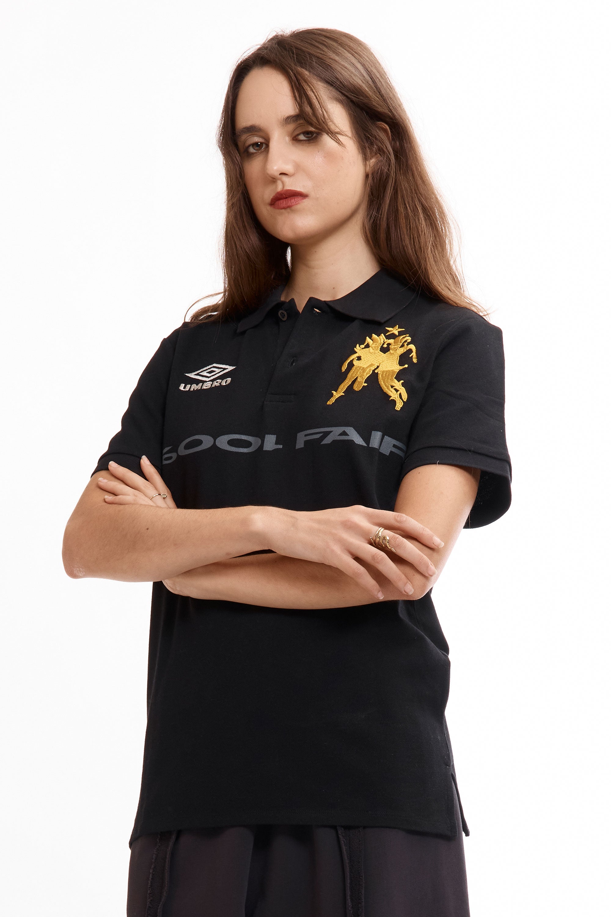 The 001% Fair Polo Black available online with global shipping, and in PAM Stores Melbourne and Sydney.