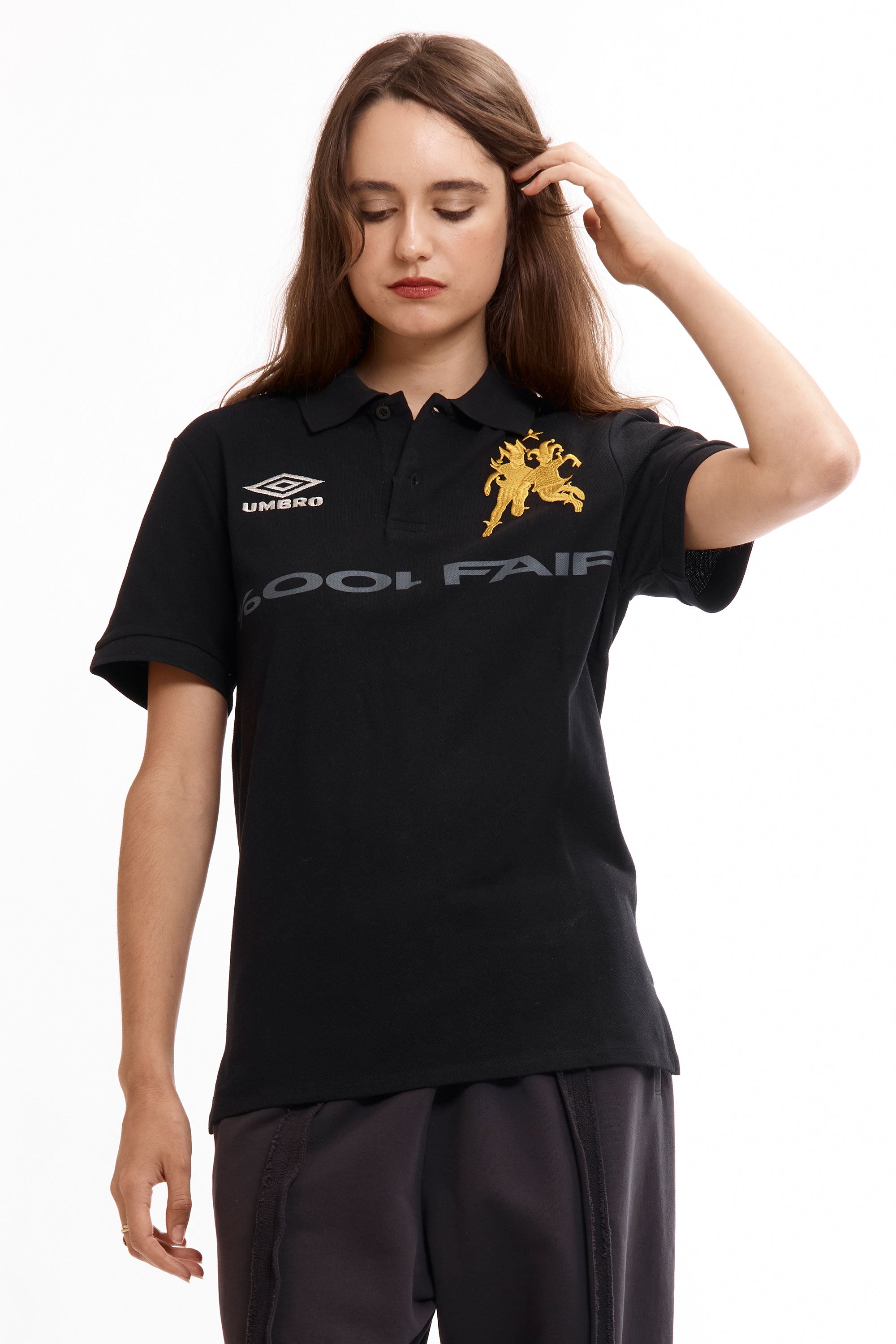 The 001% Fair Polo Black available online with global shipping, and in PAM Stores Melbourne and Sydney.