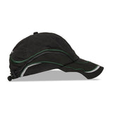 The Pursuit 6 Panel Cap Washed Black available online with global shipping, and in PAM Stores Melbourne and Sydney.