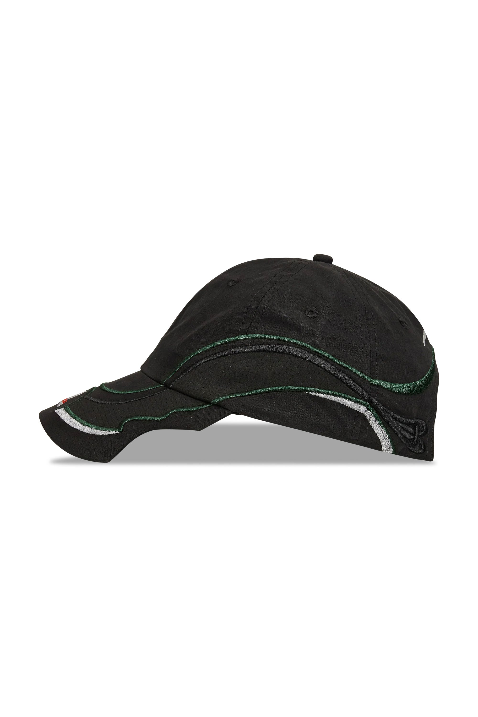 The Pursuit 6 Panel Cap Washed Black available online with global shipping, and in PAM Stores Melbourne and Sydney.