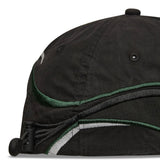 The Pursuit 6 Panel Cap Washed Black available online with global shipping, and in PAM Stores Melbourne and Sydney.