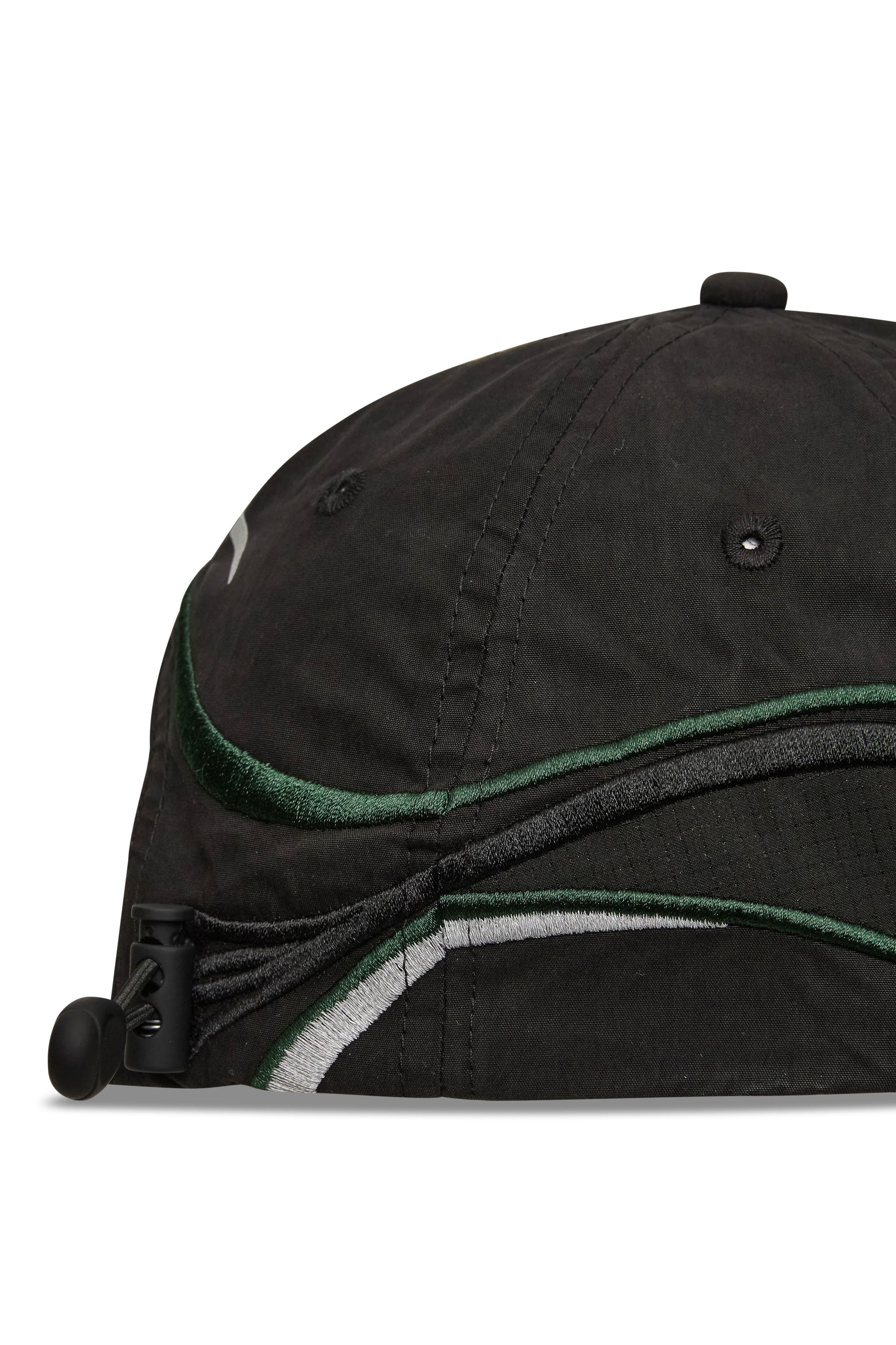 The Pursuit 6 Panel Cap Washed Black available online with global shipping, and in PAM Stores Melbourne and Sydney.