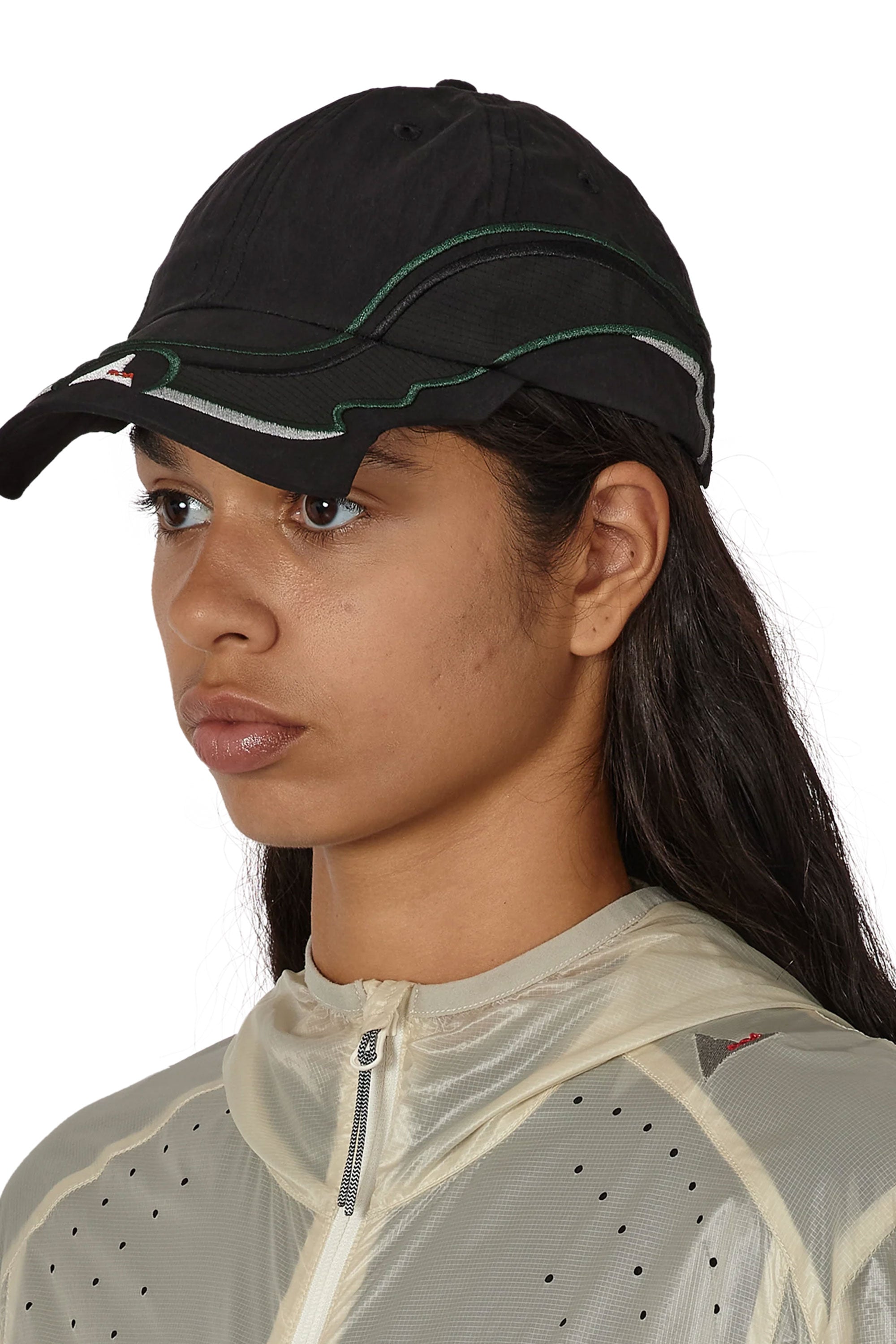 The Pursuit 6 Panel Cap Washed Black available online with global shipping, and in PAM Stores Melbourne and Sydney.