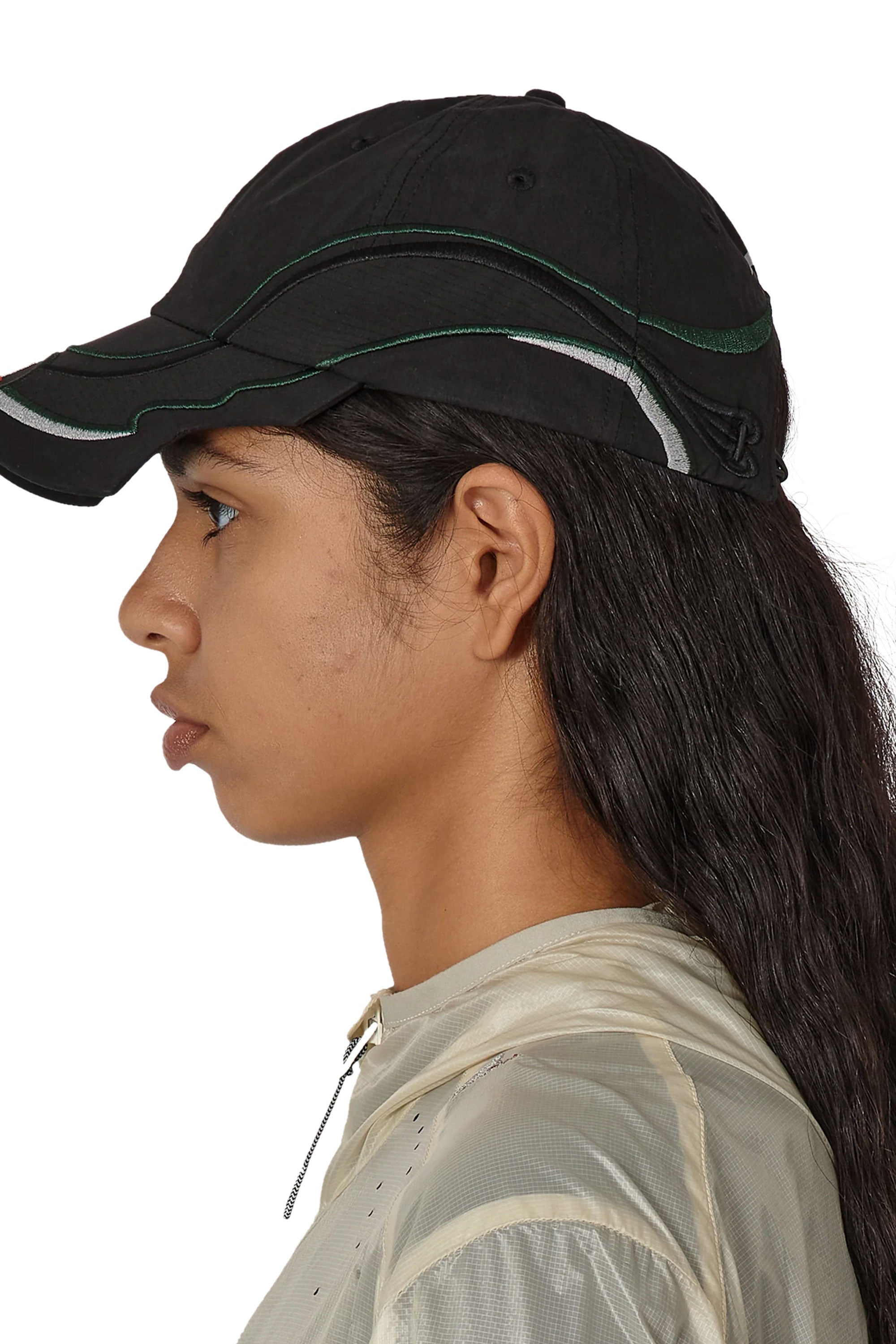 The Pursuit 6 Panel Cap Washed Black available online with global shipping, and in PAM Stores Melbourne and Sydney.