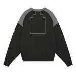 The PANEL SHOULDER CREW NECK BLACK  available online with global shipping, and in PAM Stores Melbourne and Sydney.