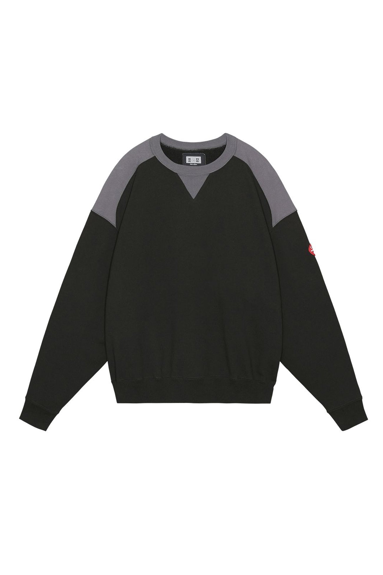 The PANEL SHOULDER CREW NECK BLACK  available online with global shipping, and in PAM Stores Melbourne and Sydney.