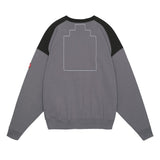 The PANEL SHOULDER CREW NECK CHARCOAL  available online with global shipping, and in PAM Stores Melbourne and Sydney.