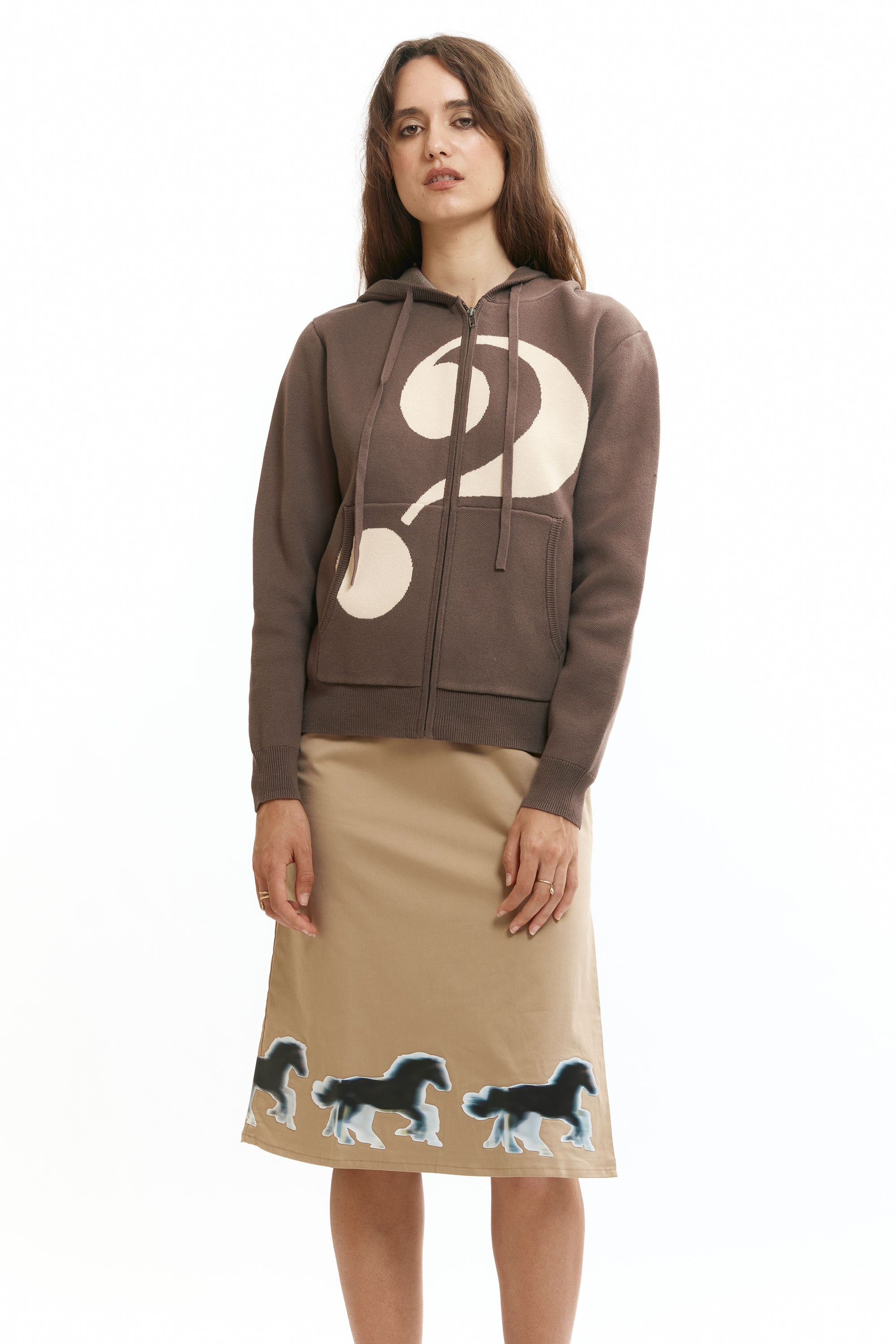 The Question Mark Knit Zip Up Hoodie available online with global shipping, and in PAM Stores Melbourne and Sydney.