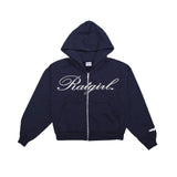 The SR Ratgirl Crop Zip Hooded Sweat Navy available online with global shipping, and in PAM Stores Melbourne and Sydney.