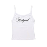 Ratgirl Script Tank Top White