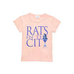 The Rats in the City Tee Pink available online with global shipping, and in PAM Stores Melbourne and Sydney.