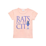 The Rats in the City Tee Pink available online with global shipping, and in PAM Stores Melbourne and Sydney.