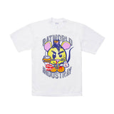 The Ratworld Tee White available online with global shipping, and in PAM Stores Melbourne and Sydney.