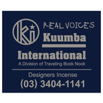 The KUUMBA - DESIGNERS INCENSE REAL VOICES available online with global shipping, and in PAM Stores Melbourne and Sydney.