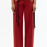 RED COTTON CIRCUS PANT
