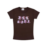 Ratgirl Stitch Baby Tee Brown